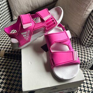 Adidas Kids' Altaswim Sandals in pink. Size !